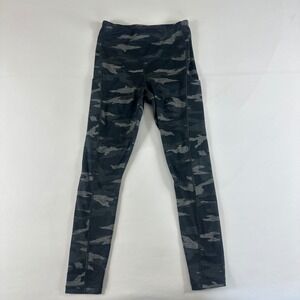 Athleta‎ Ultimate Camo 7/8 Tight Kids XS Black Grey Activewear Leggings Pockets